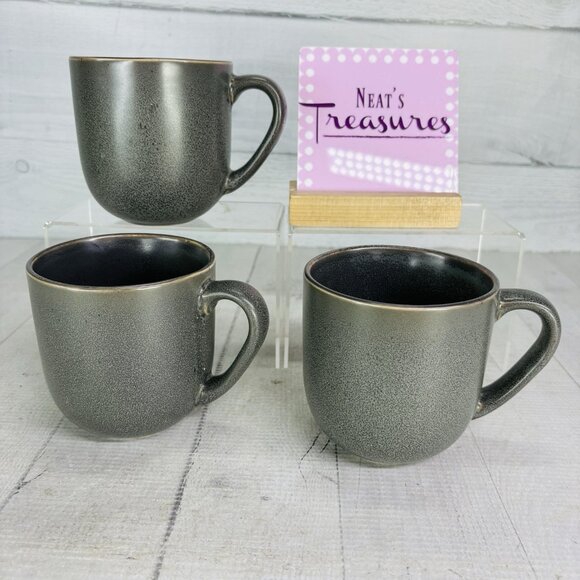Project 62 Target TILLEY Gray  Speckled Black 12oz Stoneware Cups Mugs Set of 3 - Picture 1 of 16